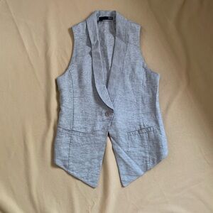 Eileen Fisher silver subtle sparkling sleeves blazer